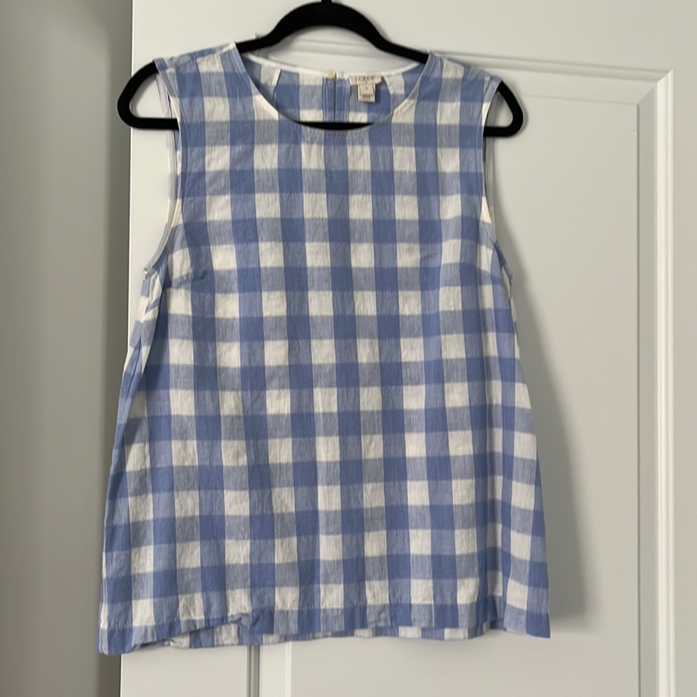 J Crew gingham tank top